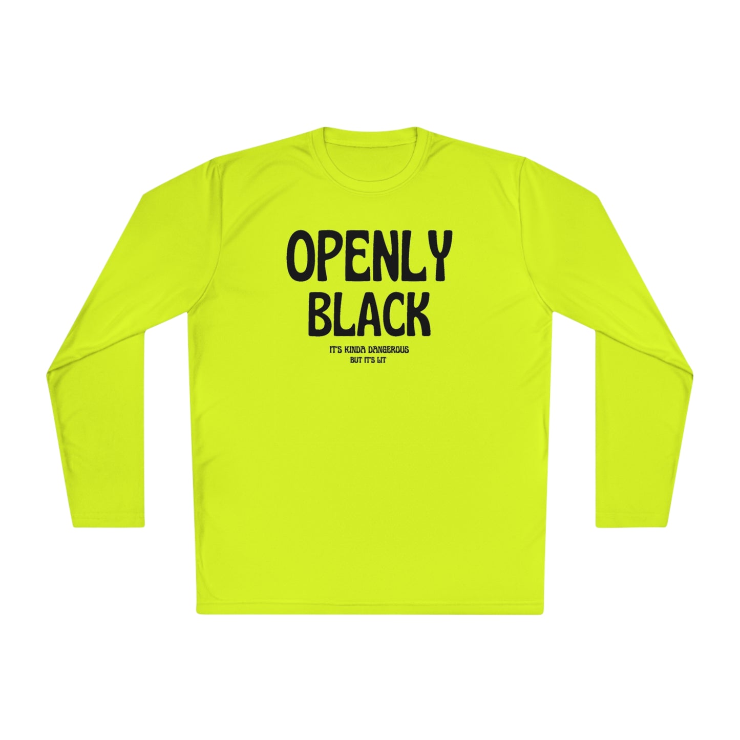 Unisex Lightweight Long Sleeve Openly Black Tee