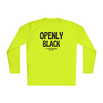 Unisex Lightweight Long Sleeve Openly Black Tee