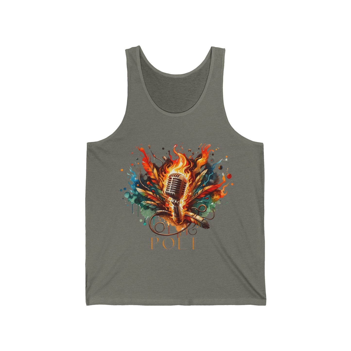 Unisex Jersey Poet Flame Mic Tank