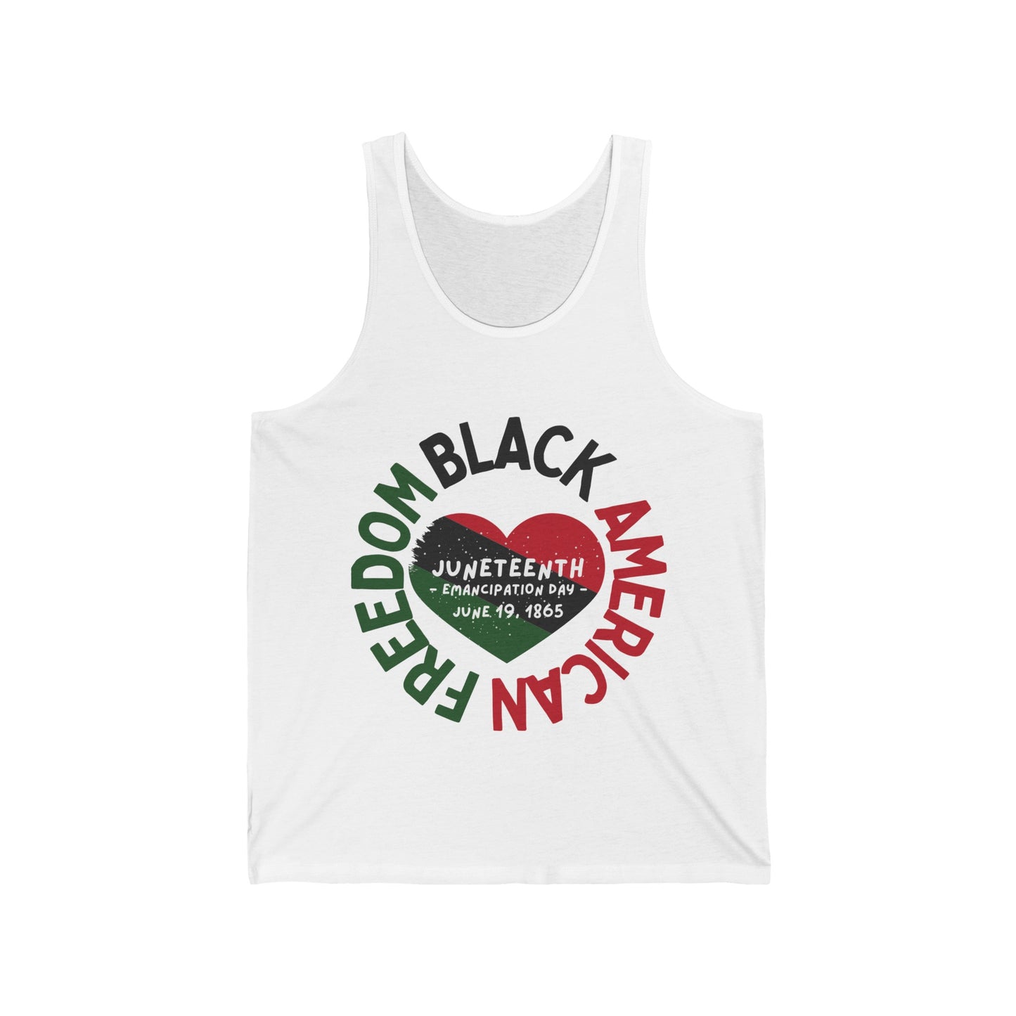 Unisex Jersey BLACK AMERICAN FREEDOM Juneteenth Tank