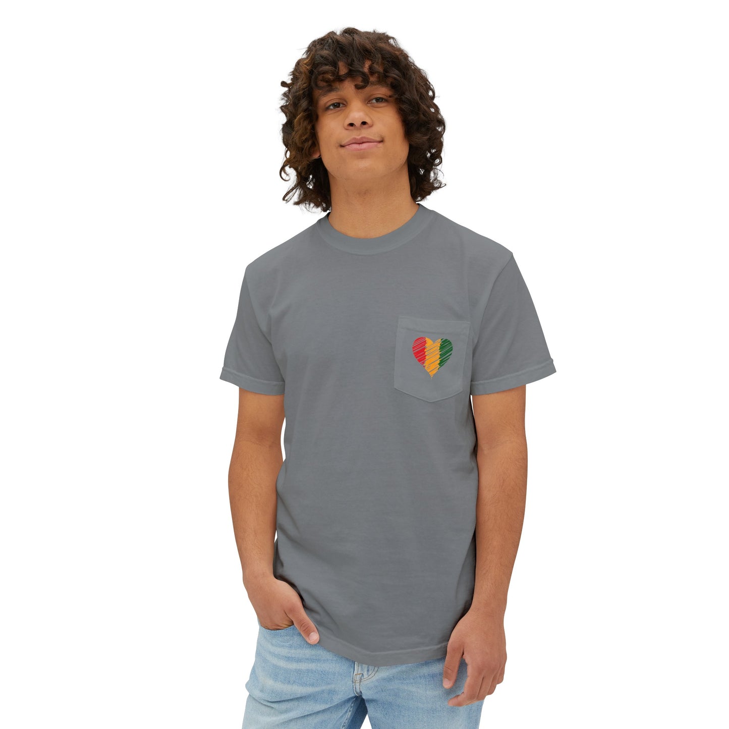 Unisex Garment-Dyed Pocket Juneteenth Heal T-Shirt