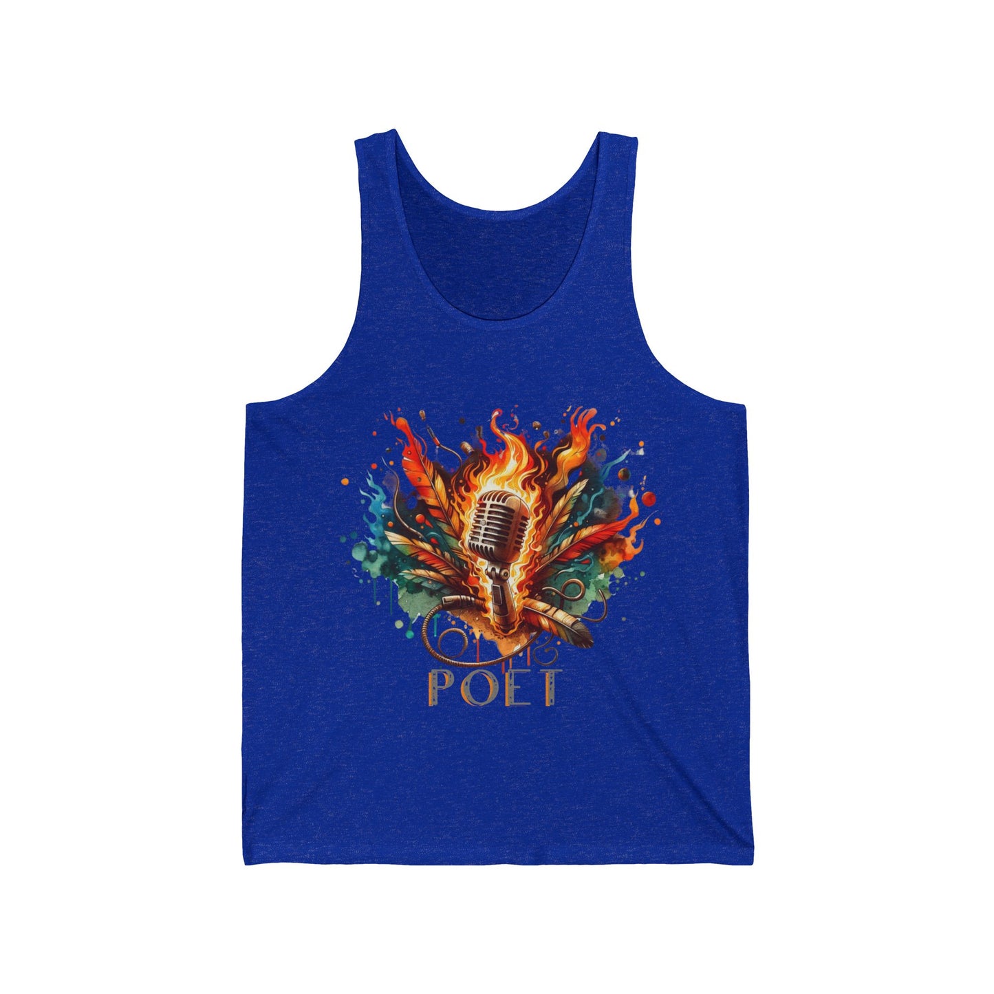 Unisex Jersey Poet Flame Mic Tank