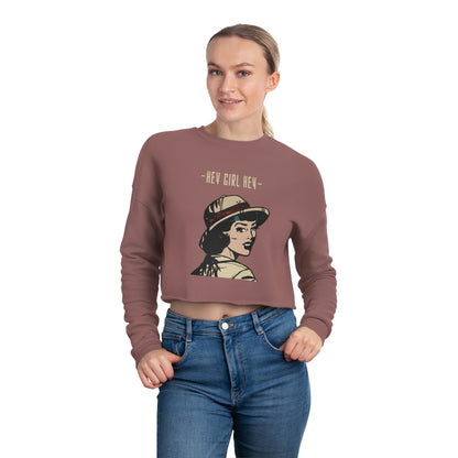 Women's Cropped Hey Girl Hey Sweatshirt