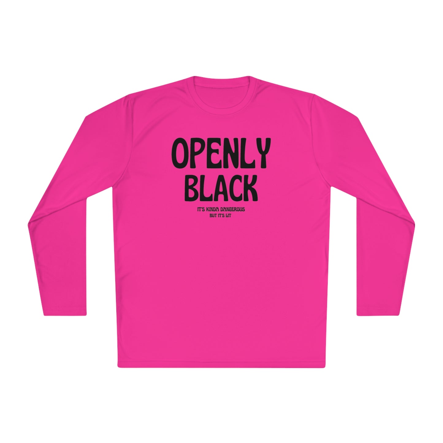 Unisex Lightweight Long Sleeve Openly Black Tee