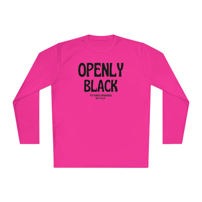 Unisex Lightweight Long Sleeve Openly Black Tee