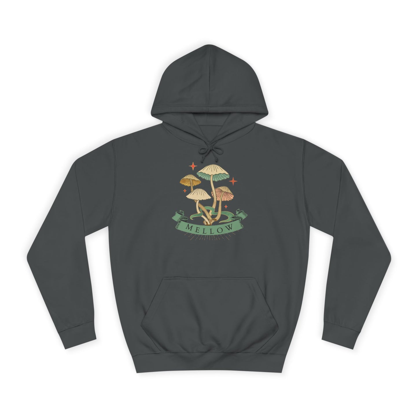 Cozy Mushroom College Hoodie, Unisex Sweatshirt for Students, Gift for Graduates, Cool Campus Attire, Casual Wear, Fall Fashion