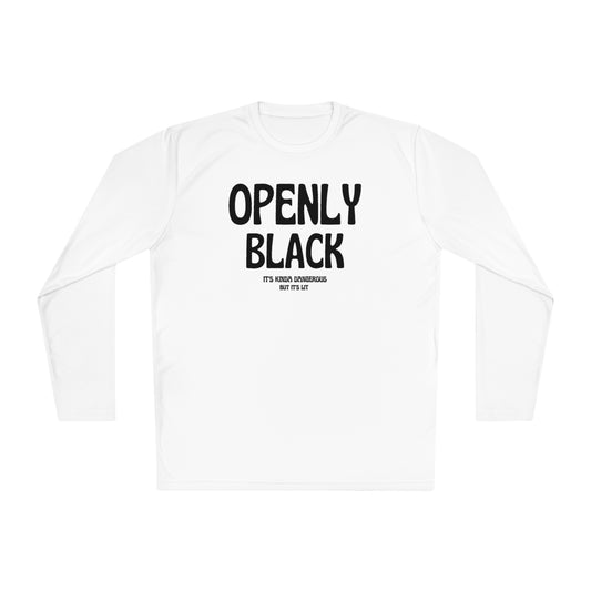 Unisex Lightweight Long Sleeve Openly Black Tee