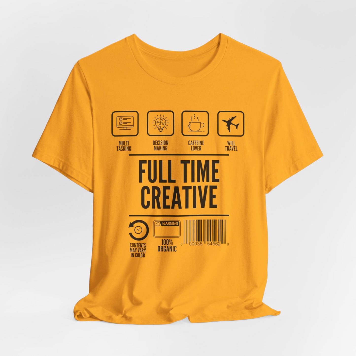 Short Sleeve Full Time Creative Tee Express Delivery available