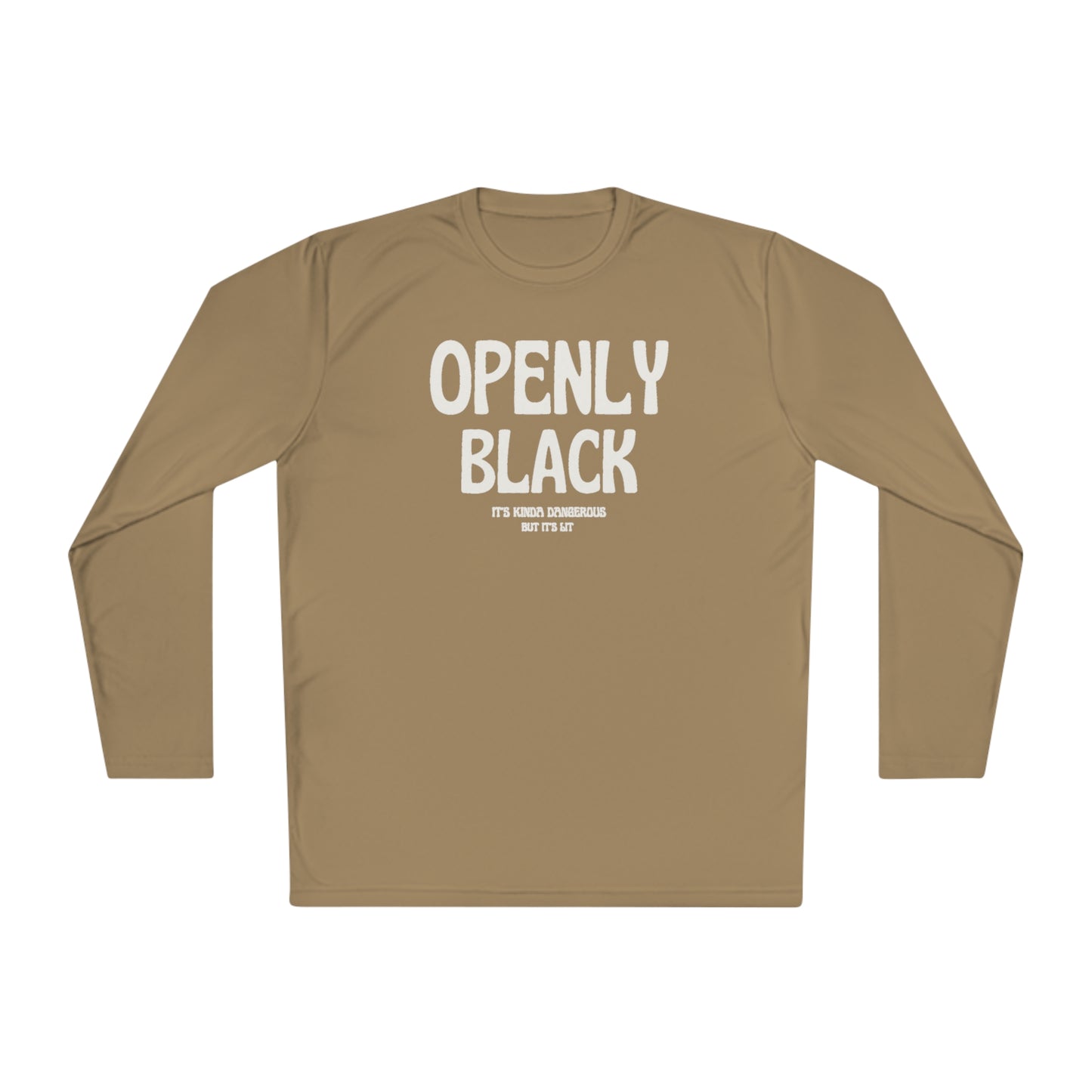 Unisex Lightweight Long Sleeve Openly Black Tee