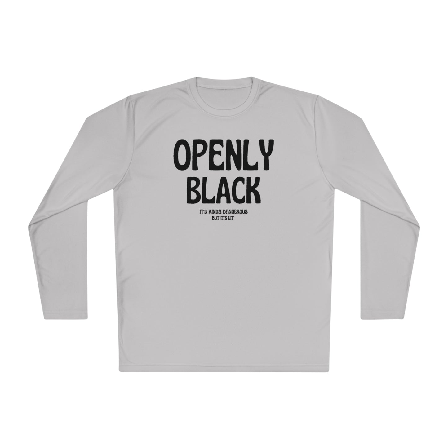 Unisex Lightweight Long Sleeve Openly Black Tee