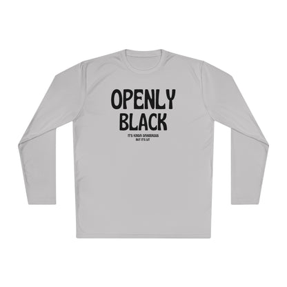 Unisex Lightweight Long Sleeve Openly Black Tee