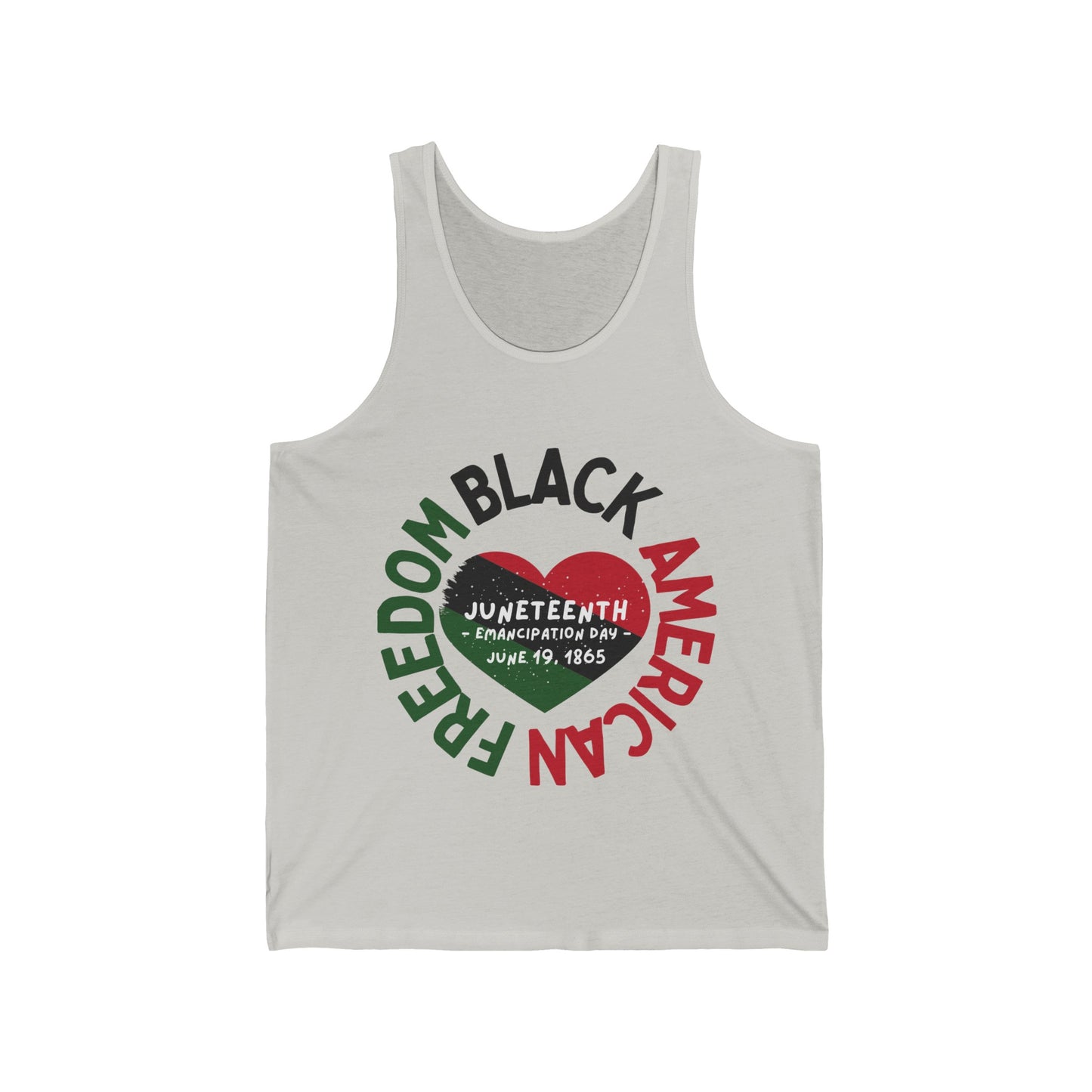 Unisex Jersey BLACK AMERICAN FREEDOM Juneteenth Tank