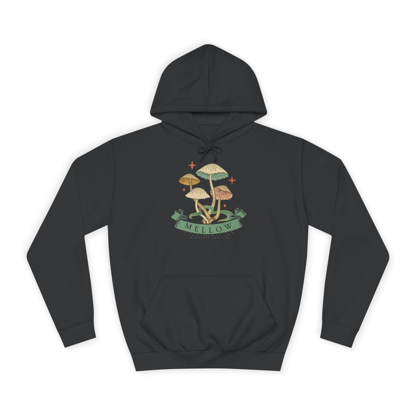 Cozy Mushroom College Hoodie, Unisex Sweatshirt for Students, Gift for Graduates, Cool Campus Attire, Casual Wear, Fall Fashion