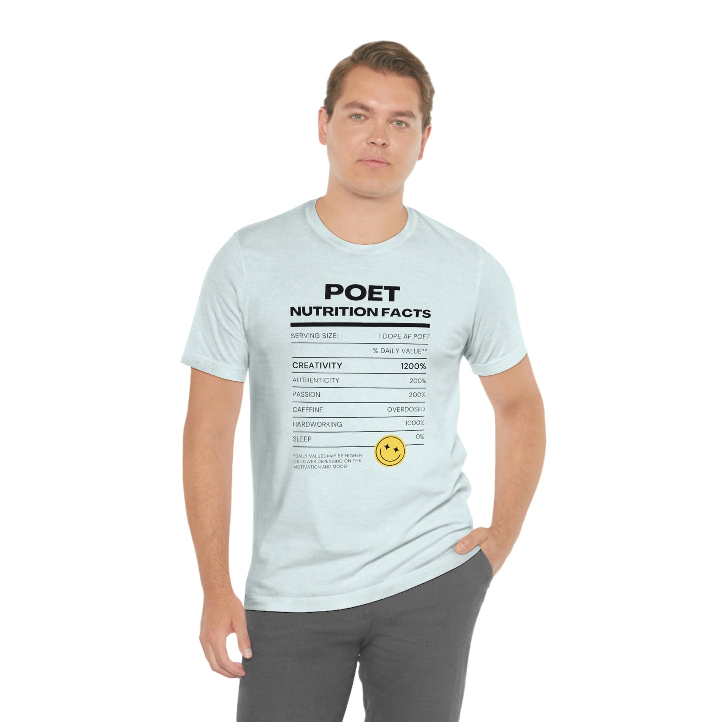 Unisex Jersey Short Sleeve Nutritional Poet Tee