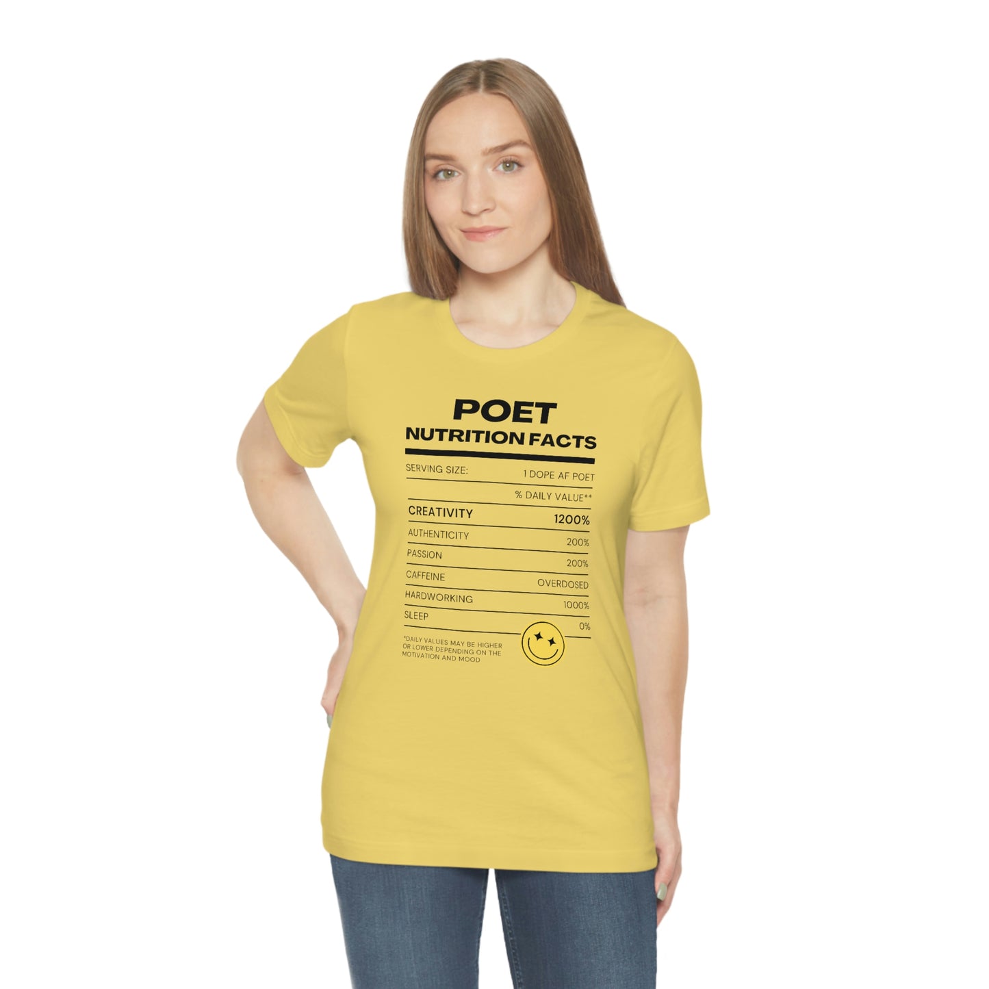 Unisex Jersey Short Sleeve Nutritional Poet Tee