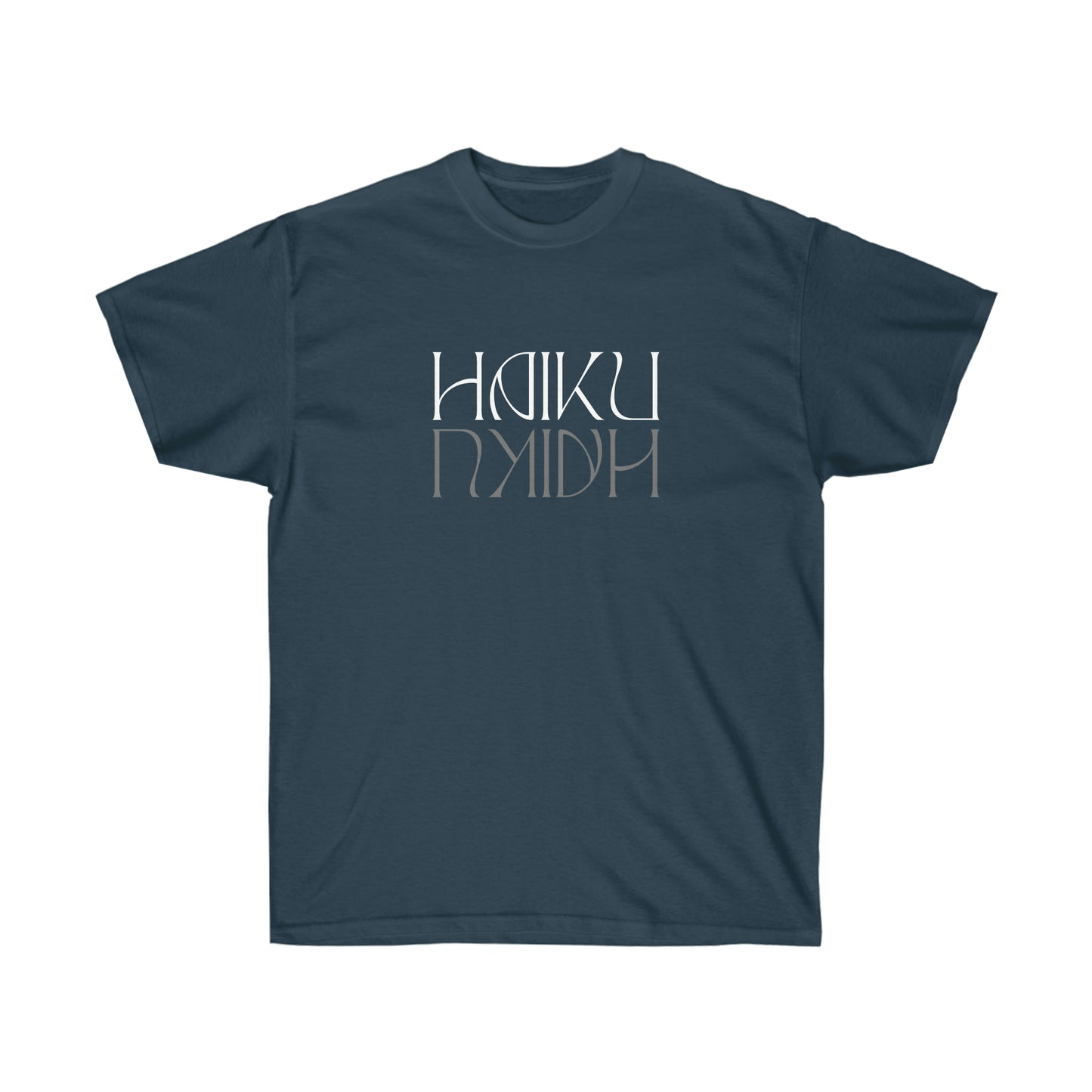 Unisex Ultra Cotton Haiku White Lettering Reflection Tee