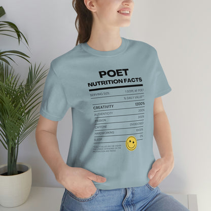 Unisex Jersey Short Sleeve Nutritional Poet Tee