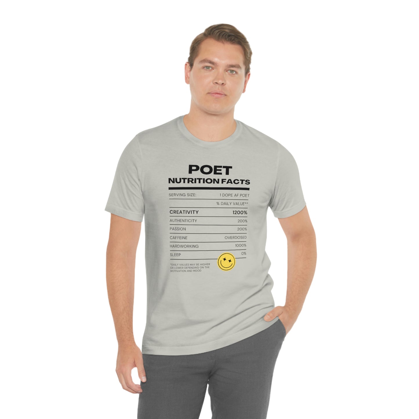 Unisex Jersey Short Sleeve Nutritional Poet Tee