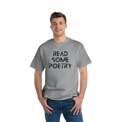 Beefy-T® Short-Sleeve Read Some Poetry Black Text T-Shirt