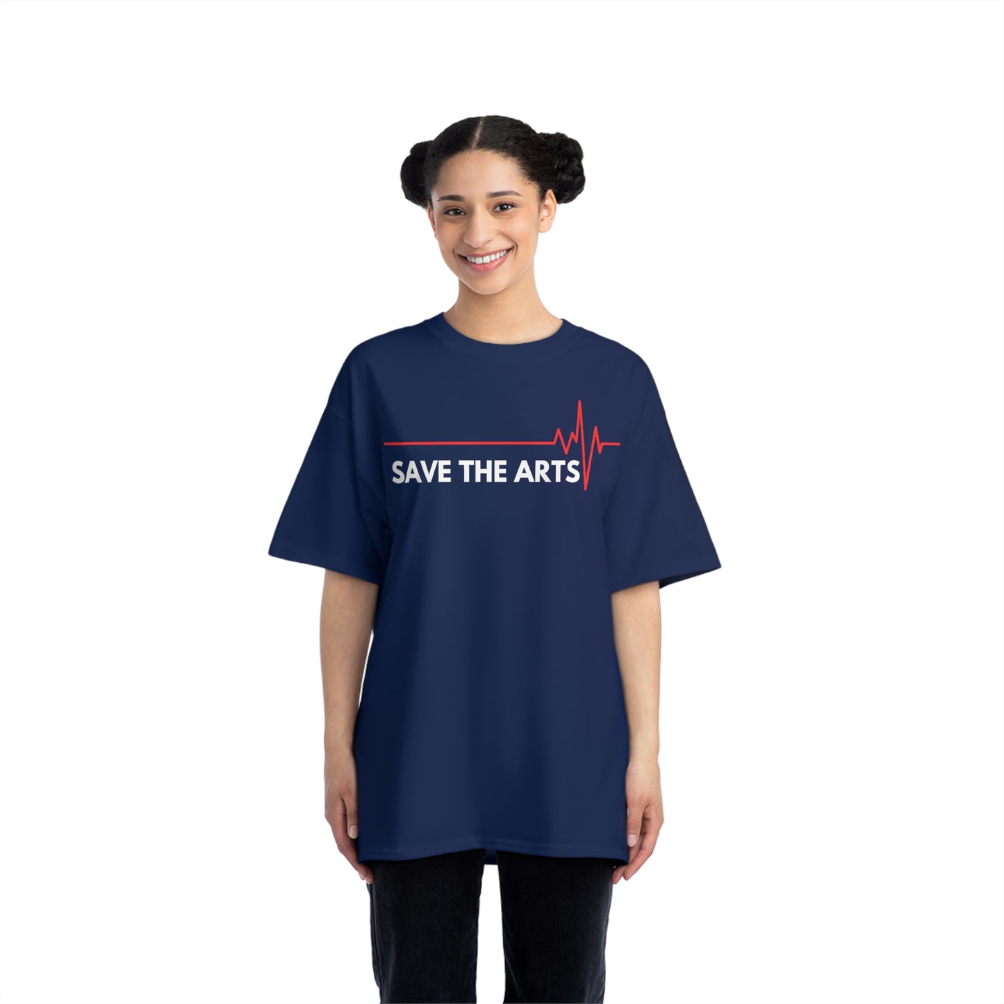 Beefy-T®  Short-Sleeve Save The Arts White Text T-Shirt