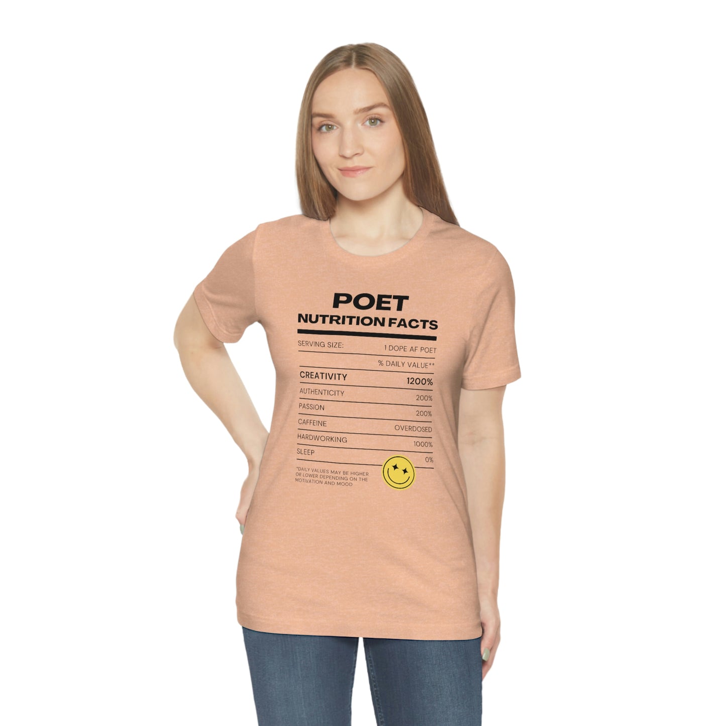 Unisex Jersey Short Sleeve Nutritional Poet Tee