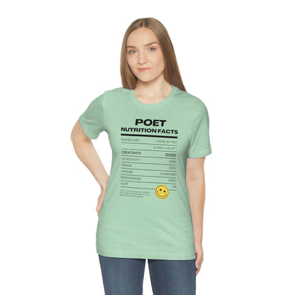 Unisex Jersey Short Sleeve Nutritional Poet Tee