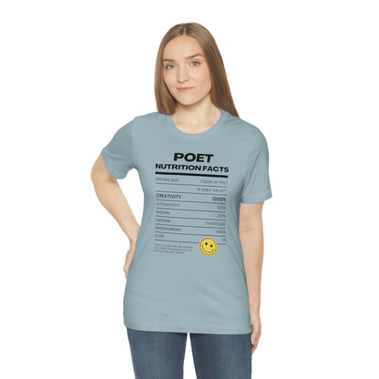 Unisex Jersey Short Sleeve Nutritional Poet Tee