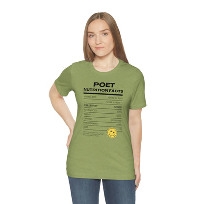 Unisex Jersey Short Sleeve Nutritional Poet Tee