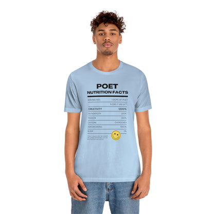 Unisex Jersey Short Sleeve Nutritional Poet Tee