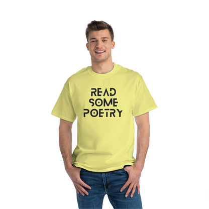 Beefy-T® Short-Sleeve Read Some Poetry Black Text T-Shirt