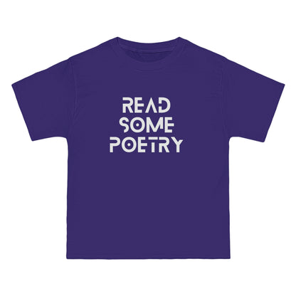 Beefy-T® Short-Sleeve Read Some Poetry White Text T-Shirt