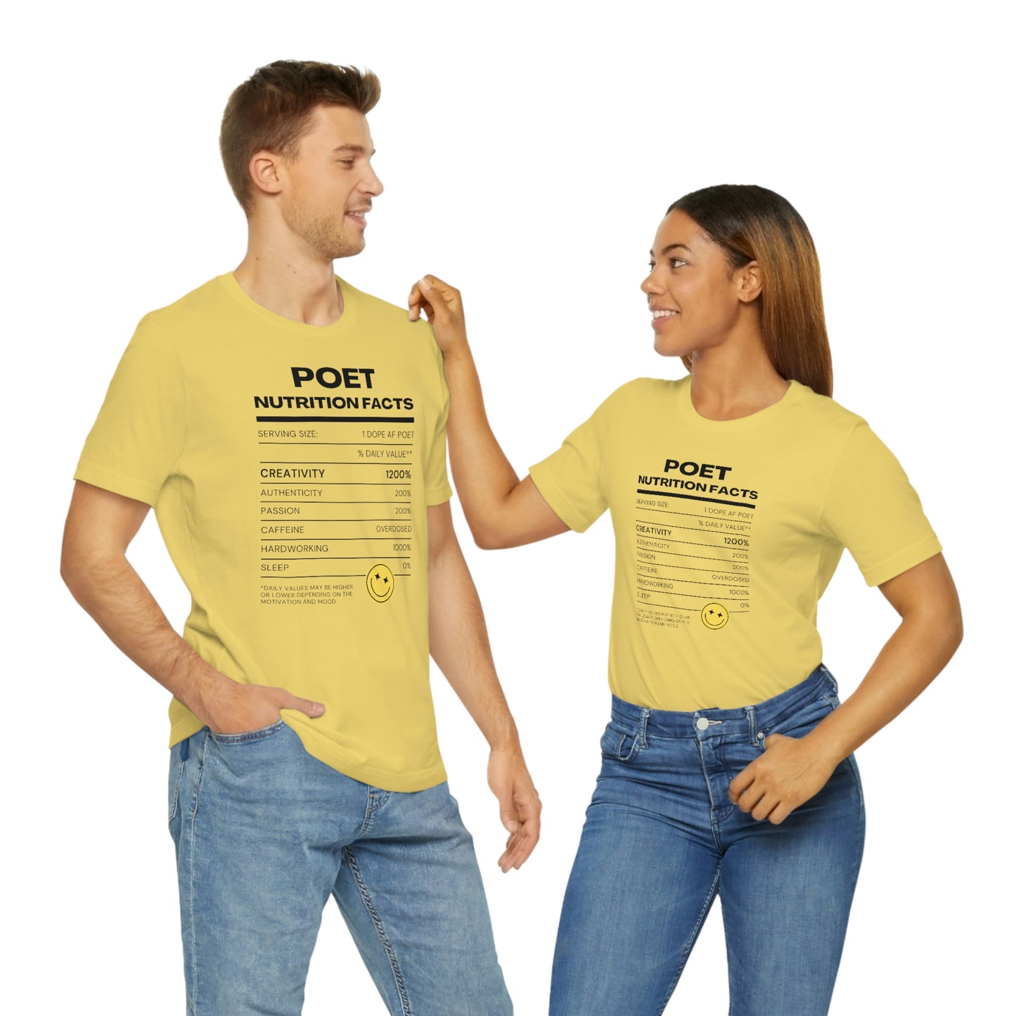 Unisex Jersey Short Sleeve Nutritional Poet Tee