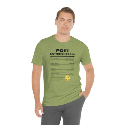 Unisex Jersey Short Sleeve Nutritional Poet Tee