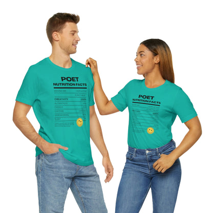 Unisex Jersey Short Sleeve Nutritional Poet Tee