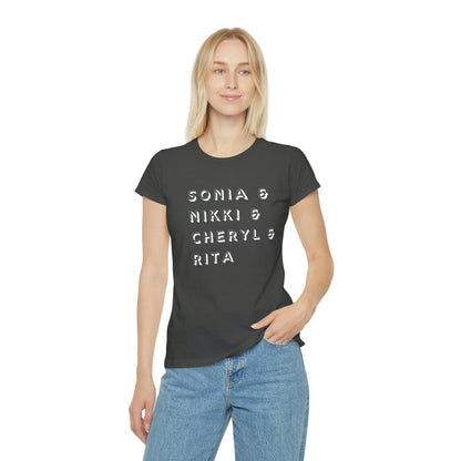 Women's Iconic Women Poet Homage White Text T-Shirt