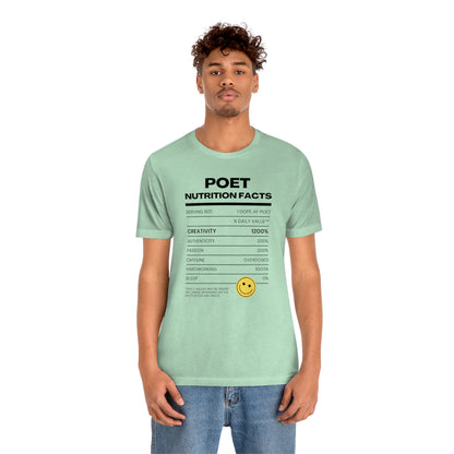 Unisex Jersey Short Sleeve Nutritional Poet Tee