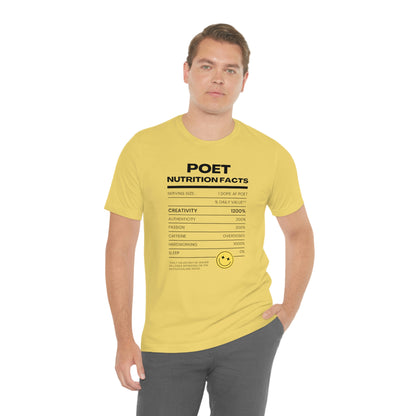 Unisex Jersey Short Sleeve Nutritional Poet Tee