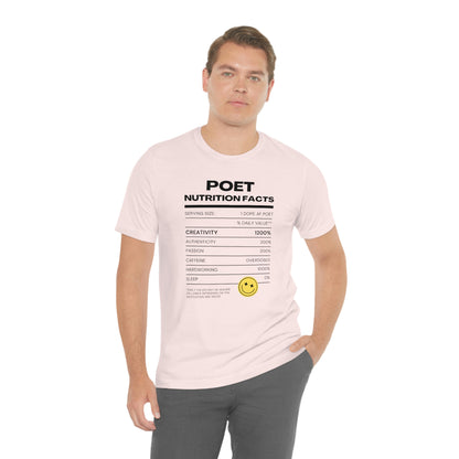 Unisex Jersey Short Sleeve Nutritional Poet Tee