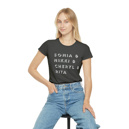 Women's Iconic Women Poet Homage White Text T-Shirt