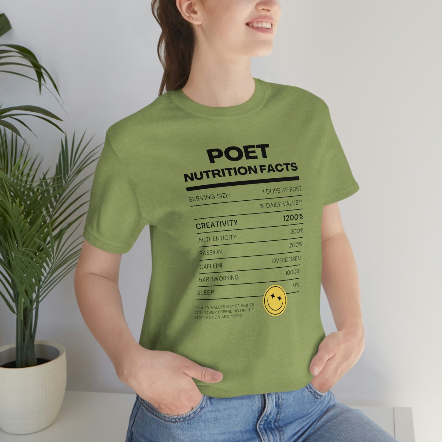 Unisex Jersey Short Sleeve Nutritional Poet Tee