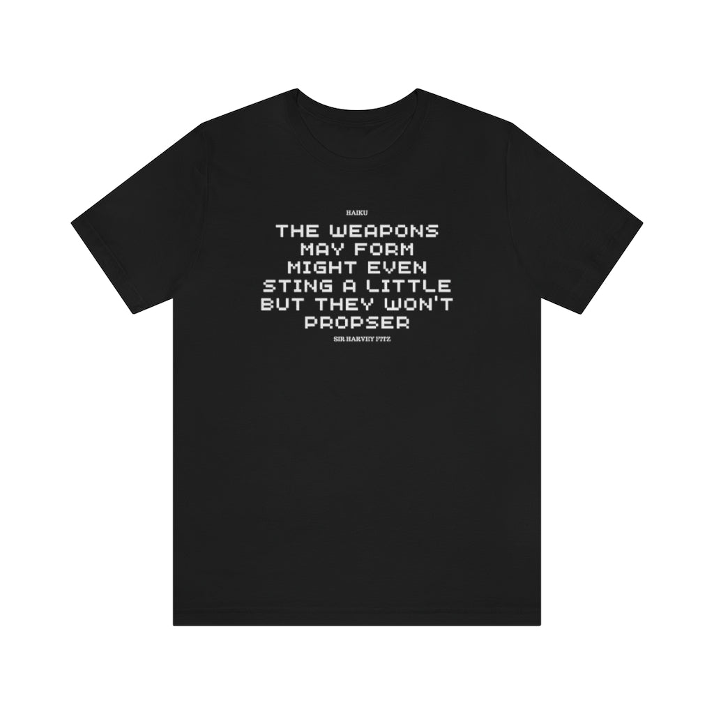 Unisex Jersey Short Sleeve Weapons Haiku Tee