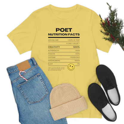 Unisex Jersey Short Sleeve Nutritional Poet Tee