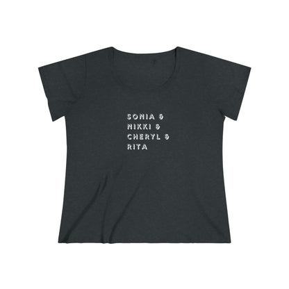 Women's Curvy Women Poets Homage White Text Tee