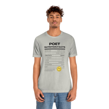 Unisex Jersey Short Sleeve Nutritional Poet Tee