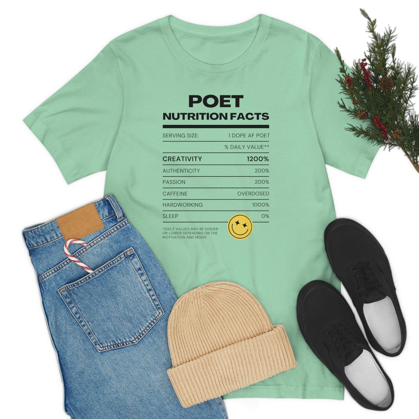 Unisex Jersey Short Sleeve Nutritional Poet Tee