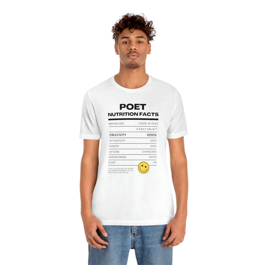 Unisex Jersey Short Sleeve Nutritional Poet Tee