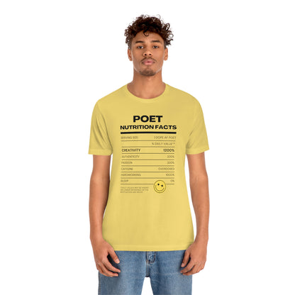 Unisex Jersey Short Sleeve Nutritional Poet Tee