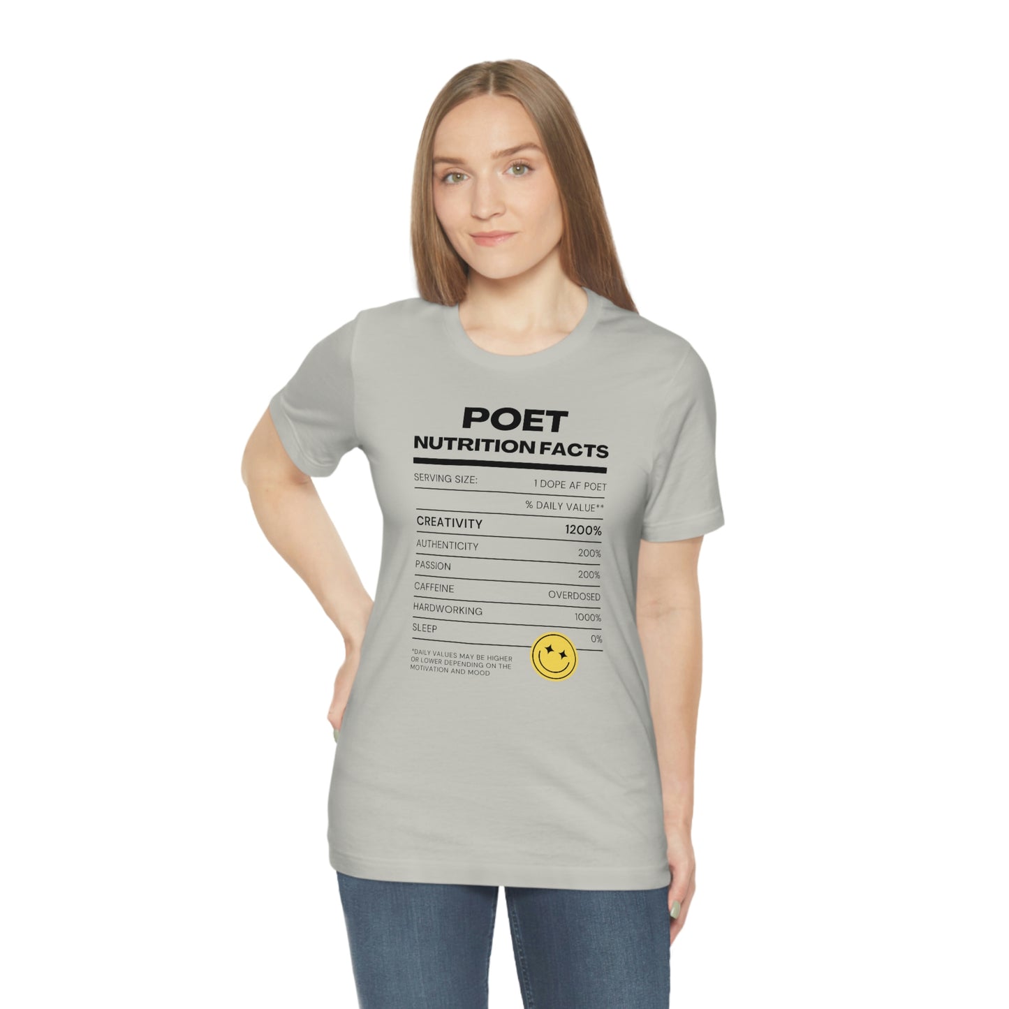 Unisex Jersey Short Sleeve Nutritional Poet Tee