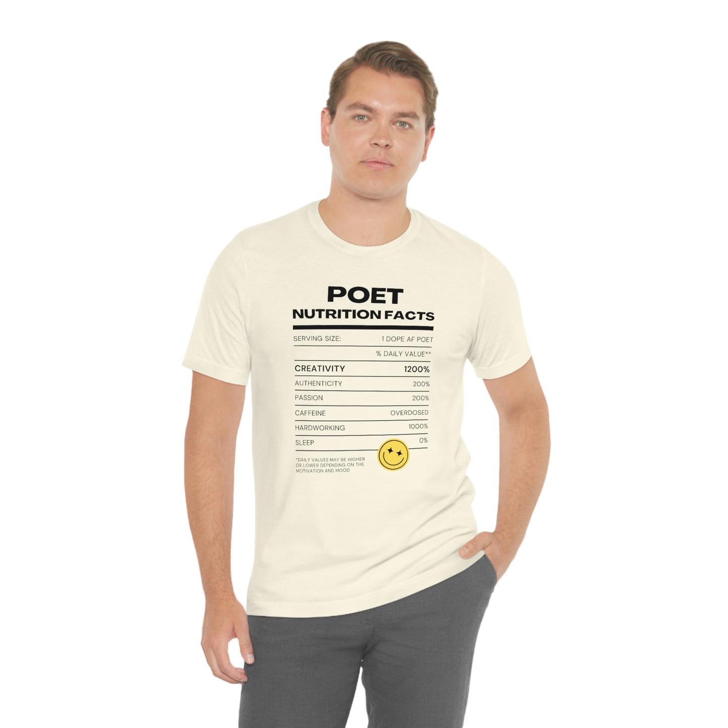 Unisex Jersey Short Sleeve Nutritional Poet Tee