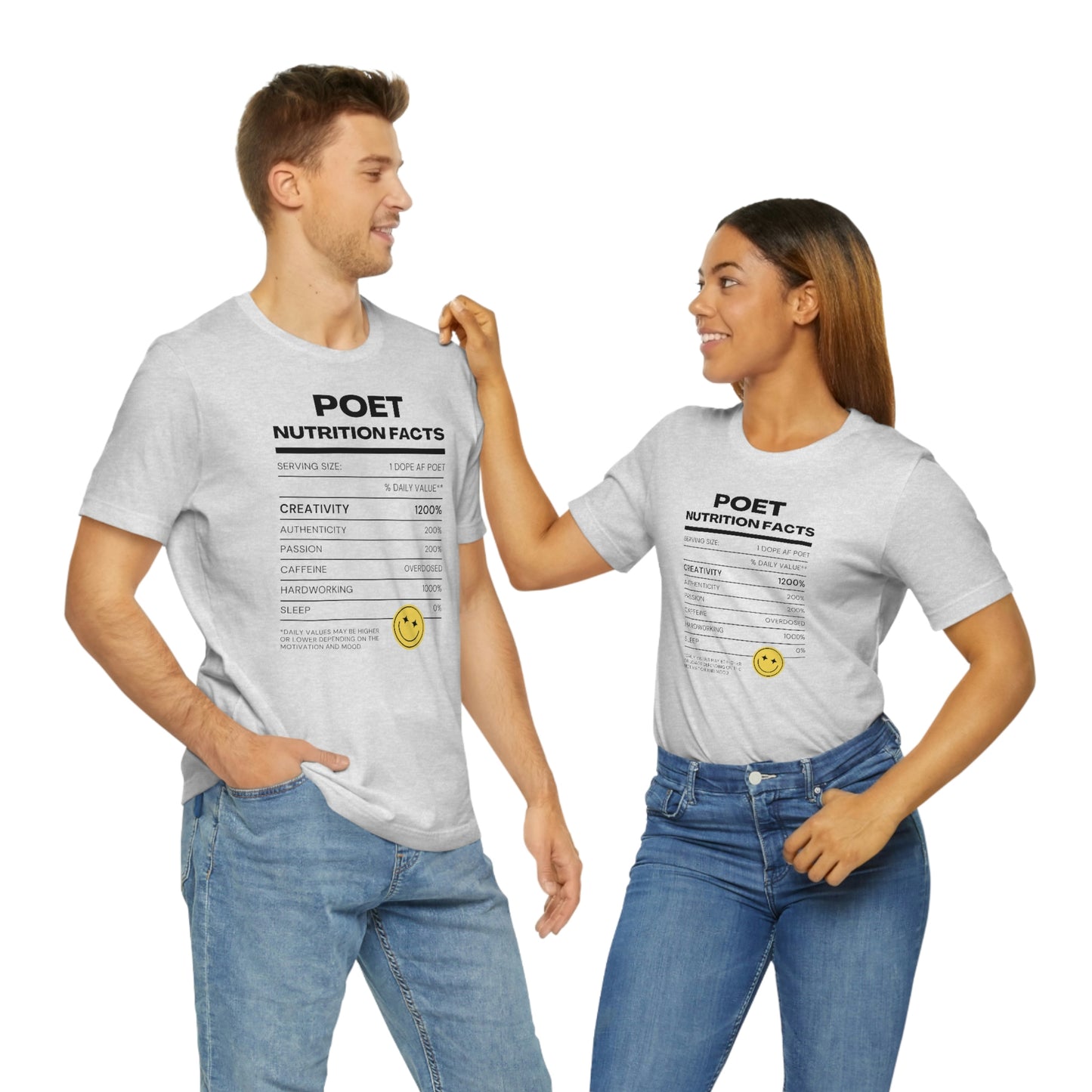 Unisex Jersey Short Sleeve Nutritional Poet Tee